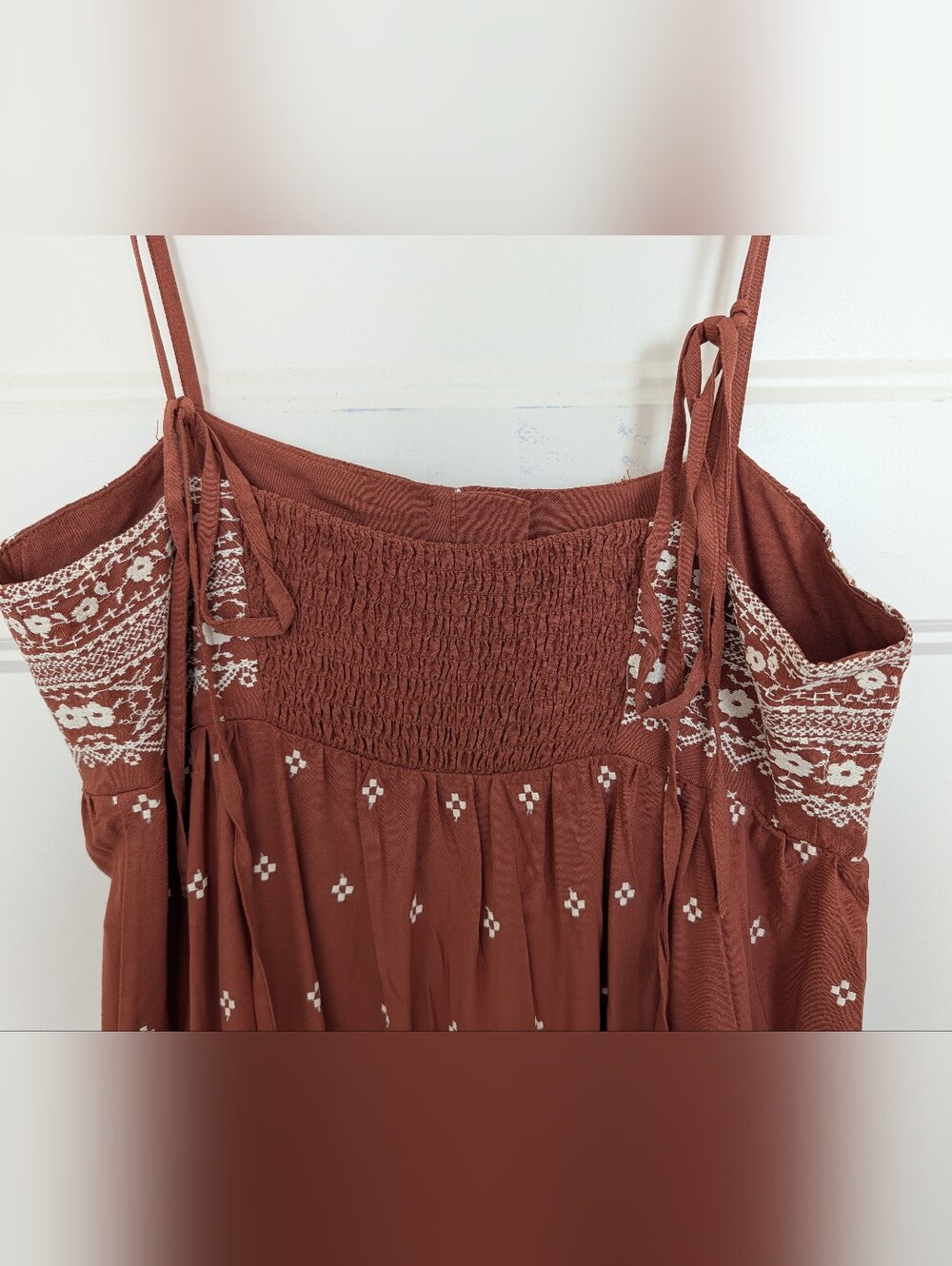 Spiritual Gangster Brown Embroidered Bodice Tiered Maxi Dress - Picture 8 of 10